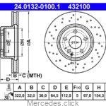Tarcza hamulcowa przednia DB212 0004213012