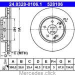 Tarcza hamulcowa przednia DB203/210 2034210512/2104212212