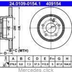 Tarcza hamulcowa tylna DB204 278mm