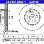 Tarcza hamulcowa przednia DB204/212 2044210712/2124211312