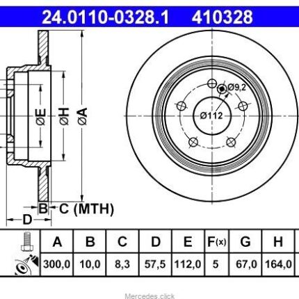Tarcza hamulcowa tylna DB204
