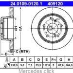 Tarcza hamulcowa tylna Sprinter 308-316CDI 272mm 9024230412/9024230512 ATE