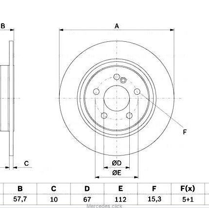 Tarcza hamulcowa tylna DB204
