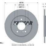 Tarcza hamulcowa tylna DB124 kombi/DB210 1244230512,2034230112,2104230412/2104230912/ 9203270