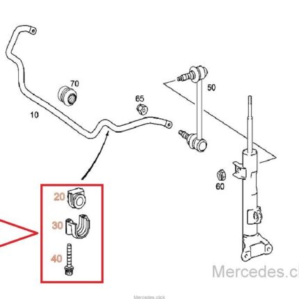 Stabilizator DB203 2033234365 21mm
