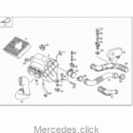 Filtr powietrza -obudowa Mercedes Sprinter 2,9 D / 2,9 TD 0000903301