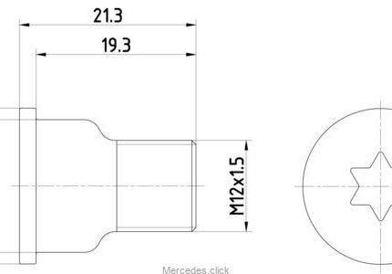 Śruba tarczy hamulcowej M12 Sprinter 0019900914