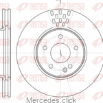 Tarcza hamulcowa przednia DB203/210 2034210512/2104212212