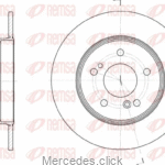Tarcza hamulcowa tył DB124 kombi/DB210 1244230512,2034230112,2104230412/2104230912