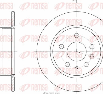Tarcza hamulcowa tył DB123/126