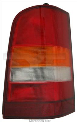 Lampa tył Vito 638 P od 95 bez uchwytu żarówek czer/pom/bia  TYC