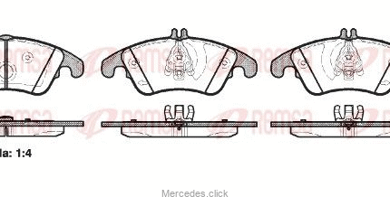 Klocki hamulcowe przednie DB204/212 0054201020/0054201620/0074207520/0054201320/0074205820/0004209004 WVA24310