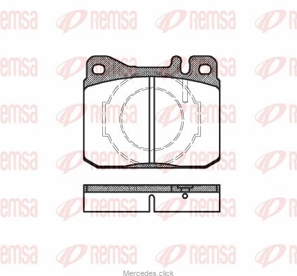 Klocki hamulcowe przednie DB123 17,5mm WVA20341 Remsa