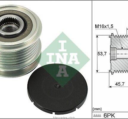 Koło pasowe alternatora ze sprz. - sprzęgło jednokierunkowe