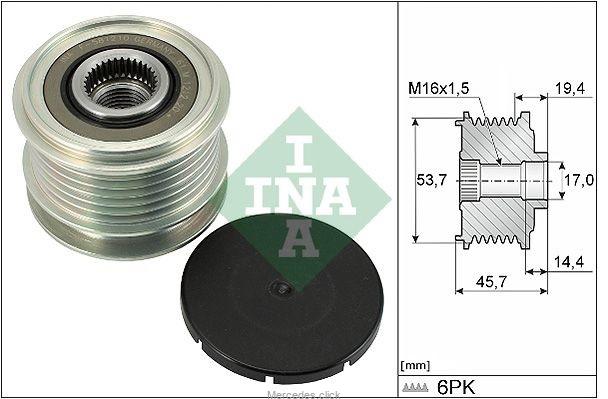 66a548bb5407c636b941010dd35db882cd29dea7 Koło pasowe alternatora ze sprz. - sprzęgło jednokierunkowe