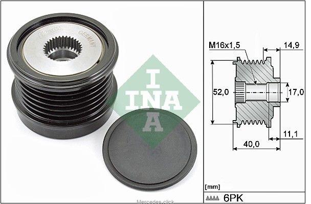 66a548bb5407c636b941010dd35db882cd29dea7 Koło pasowe alternatora ze sprzęgłem jednokierunkowym