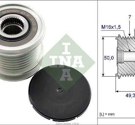 Koło pasowe alternatora ze sprzęgłem jednokierunkowym
