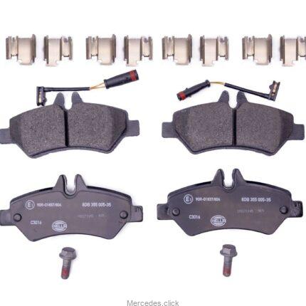 Klocki ham.tył Sprinter BM906 0044206920 WVA 29190 z czujnikami i mocowaniem klocków 0084205120 9064200100