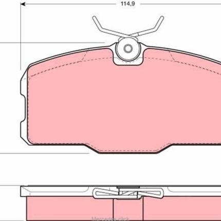 Klocki hamulcowe przednie DB126 0014208020 WVA 20751