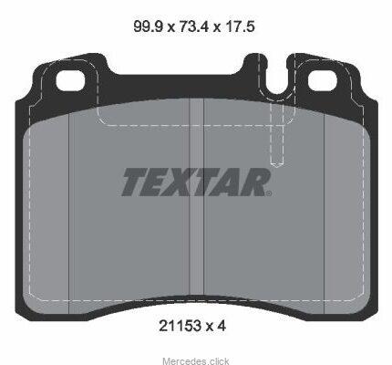 Klocki hamulcowe przednie DB124 280-500E 0024201520/0054200220 WVA21153 grubość 17,5mm