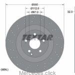 Tarcza hamulcowa przednia DB221 2214211112/2214210012 Textar