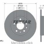 Tarcza hamulcowa tył DB123/126 1264230012 Textar 92032600