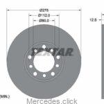 Tarcza hamulcowa przednia DB123 1234210012 Textar 92009500