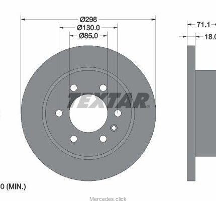 Tarcza hamulcowa tył Sprinter W907/910 2018- pojedyncze koła 298mmx18mm