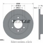 Tarcza hamulcowa tył Sprinter W906 2006-2018 209-318CDI 9064230012 298mmx16mm Textar