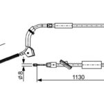 Linka hamulca B-klasa  DB169 przednia krótsza 1694201785 1694201685 1694200085 Bosch