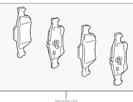 Klocki ham.tył GL WDB164 0044205220 0004219601 WVA23923 oryginał