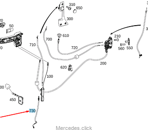 Linka drzwi Sprinter 907 przesuwnych dolna przy łapie prowadnicy 9077603700