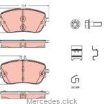 Klocki hamulcowe przednie DB118/177/247 CLA/GLA/GLB//A-klas/B-klasa 0004205103 0004206902 TRW