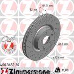 Tarcza hamulcowa przednia DB221 2214210612/2214211012/2214211712 Zimmermann