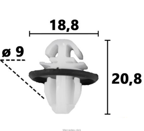 c70857 Spinka listwy zewnętrznej Sprinter 907/910 9109910000 Romix