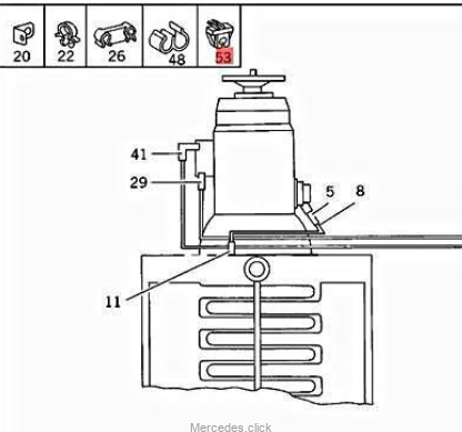 1262760340 Uchwyt linki sterującej automatycznej skrzyni biegów