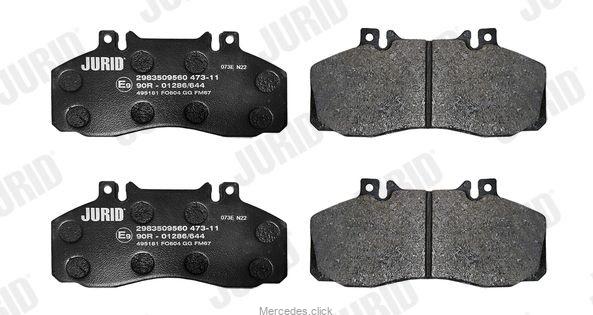 b9a2e2f0abc3776b500cb082b71d68108a69bc90 Klocki hamulcowe Jurid 2983509560 Mercedes 9054200020