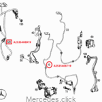 Wiązka czujnika ABS W253 przód L/P