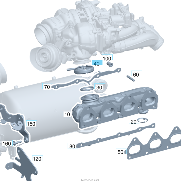 0009952004 Obejma wydechu 0009952004