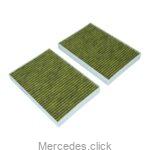 Filtr kabinowy 2218300018/2218300718 -2szt  z węglem aktywnym, dokładnego oczyszczania (PM 2.5), z działaniem antybakteryjnym, z działaniem antyalergicznym, z działaniem grzybobójczym, z działaniem absorbującym zapach Kamoka
