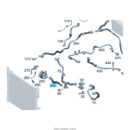 Przewód chłodnicy EQE /EQS W294/295/296/297 2945016000
