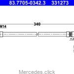 Przewód elastyczny hamulca przód L/P W129 Mercedes SL 93-2001 A1294281035
