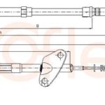 Linka hamulca ręcznego lewa DB207-310 po86 6014204685