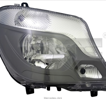 Reflektor Sprinter WDB906 L 2013-2018 TYC H7/H7/W5W/W21W/PY21W ze światłem dziennym