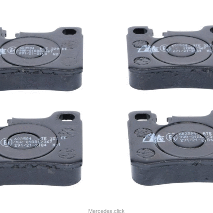 Klocki hamulcowe tył DB124 do 96 +ASR 15,5 ATE wersja WVA 20687 z otworami na czujniki