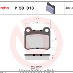 Klocki hamulcowe tył DB124/202 do96 0004209820 20687 15,5 Brembo