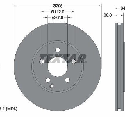 Tarcza hamulcowa przednia DB204/212 2044210712/2124211312 Textar
